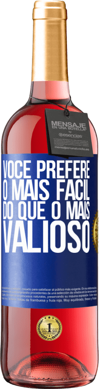 29,95 € | Vinho rosé Edição ROSÉ Você prefere o mais fácil do que o mais valioso Etiqueta Azul. Etiqueta personalizável Vinho jovem Colheita 2024 Tempranillo