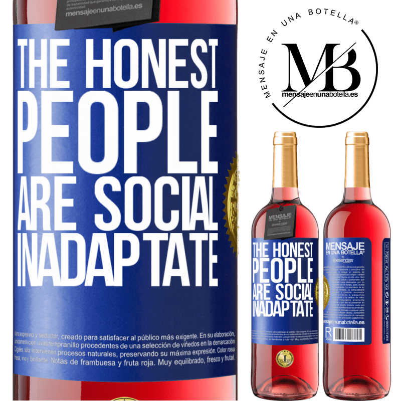 24,95 € Free Shipping | Rosé Wine ROSÉ Edition The honest people are social inadaptate Blue Label. Customizable label Young wine Harvest 2021 Tempranillo