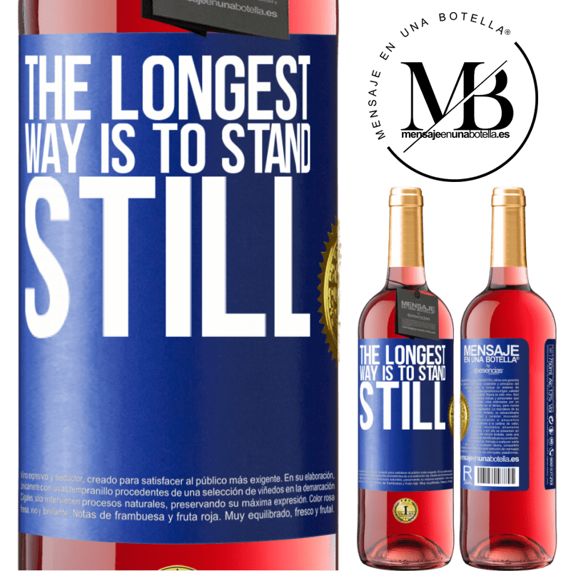29,95 € Free Shipping | Rosé Wine ROSÉ Edition The longest way is to stand still Blue Label. Customizable label Young wine Harvest 2021 Tempranillo