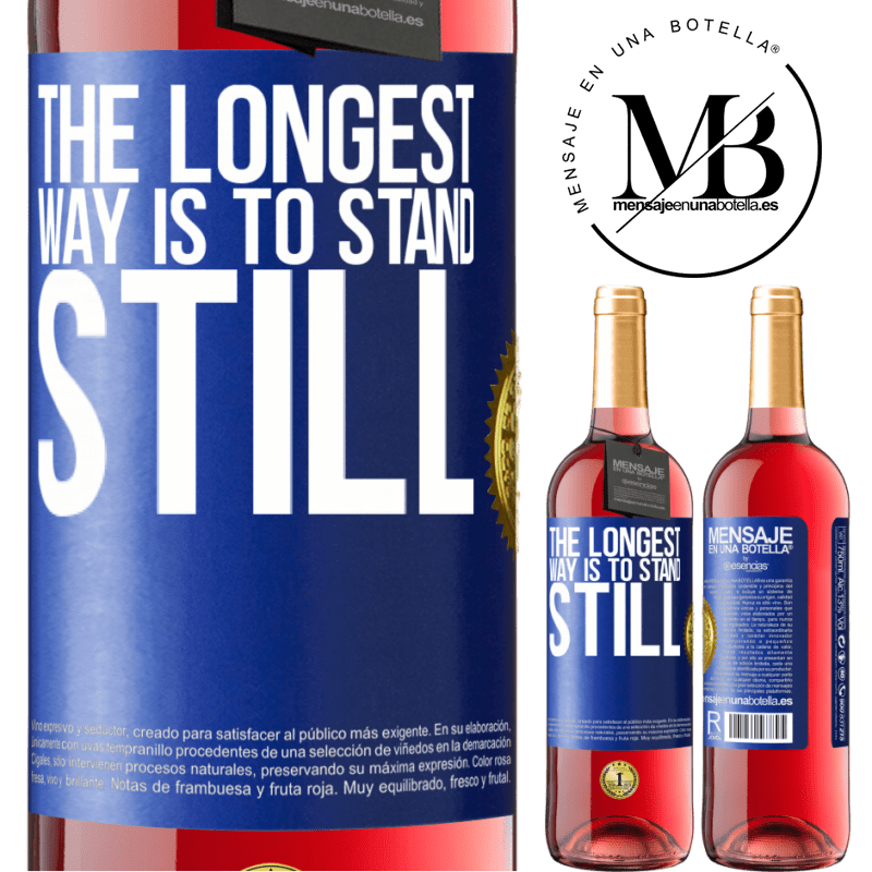 29,95 € Free Shipping | Rosé Wine ROSÉ Edition The longest way is to stand still Blue Label. Customizable label Young wine Harvest 2022 Tempranillo