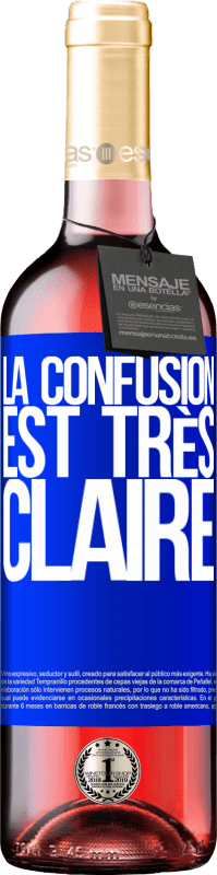 29,95 € | Vin rosé Édition ROSÉ La confusion est très claire Étiquette Bleue. Étiquette personnalisable Vin jeune Récolte 2024 Tempranillo