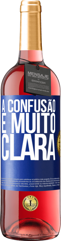 29,95 € | Vinho rosé Edição ROSÉ A confusão é muito clara Etiqueta Azul. Etiqueta personalizável Vinho jovem Colheita 2025 Tempranillo