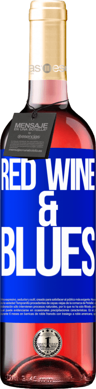 29,95 € Envoi gratuit | Vin rosé Édition ROSÉ Red wine & Blues Étiquette Bleue. Étiquette personnalisable Vin jeune Récolte 2023 Tempranillo