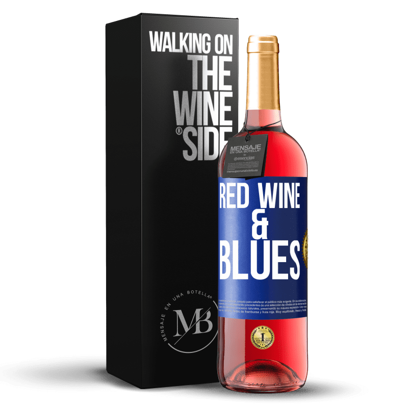 29,95 € Envio grátis | Vinho rosé Edição ROSÉ Red wine & Blues Etiqueta Azul. Etiqueta personalizável Vinho jovem Colheita 2025 Tempranillo