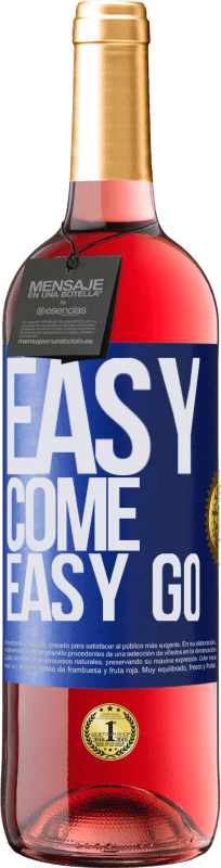 29,95 € | Roséwein ROSÉ Ausgabe Easy come, easy go Blaue Markierung. Anpassbares Etikett Junger Wein Ernte 2024 Tempranillo