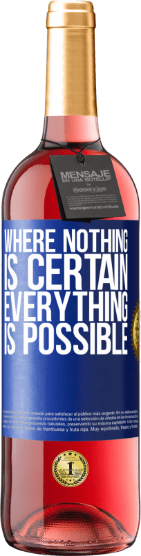 29,95 € | Rosé Wine ROSÉ Edition Where nothing is certain, everything is possible Blue Label. Customizable label Young wine Harvest 2024 Tempranillo