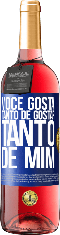 29,95 € | Vinho rosé Edição ROSÉ Você gosta tanto de gostar tanto de mim Etiqueta Azul. Etiqueta personalizável Vinho jovem Colheita 2025 Tempranillo