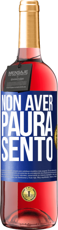 29,95 € Spedizione Gratuita | Vino rosato Edizione ROSÉ Non aver paura Sento Etichetta Blu. Etichetta personalizzabile Vino giovane Raccogliere 2024 Tempranillo