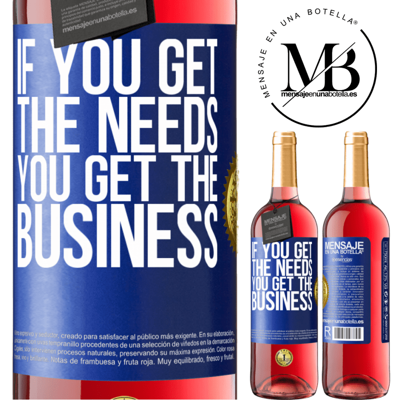 29,95 € Free Shipping | Rosé Wine ROSÉ Edition If you get the needs, you get the business Blue Label. Customizable label Young wine Harvest 2021 Tempranillo