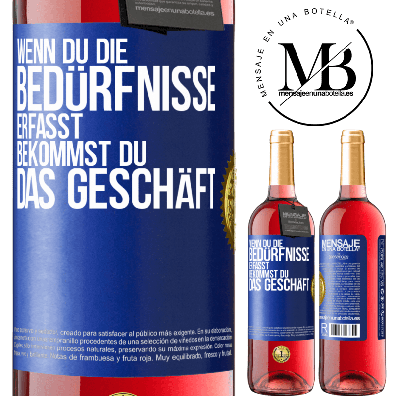 29,95 € Kostenloser Versand | Roséwein ROSÉ Ausgabe Wenn du die Bedürfnisse erfasst, bekommst du das Geschäft Blaue Markierung. Anpassbares Etikett Junger Wein Ernte 2024 Tempranillo