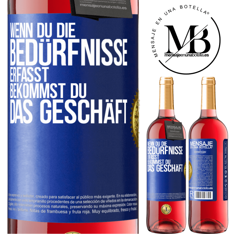 29,95 € Kostenloser Versand | Roséwein ROSÉ Ausgabe Wenn du die Bedürfnisse erfasst, bekommst du das Geschäft Blaue Markierung. Anpassbares Etikett Junger Wein Ernte 2025 Tempranillo