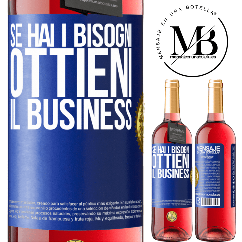 29,95 € Spedizione Gratuita | Vino rosato Edizione ROSÉ Se hai i bisogni, ottieni il business Etichetta Blu. Etichetta personalizzabile Vino giovane Raccogliere 2025 Tempranillo