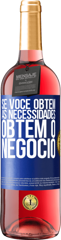 29,95 € Envio grátis | Vinho rosé Edição ROSÉ Se você obtém as necessidades, obtém o negócio Etiqueta Azul. Etiqueta personalizável Vinho jovem Colheita 2024 Tempranillo