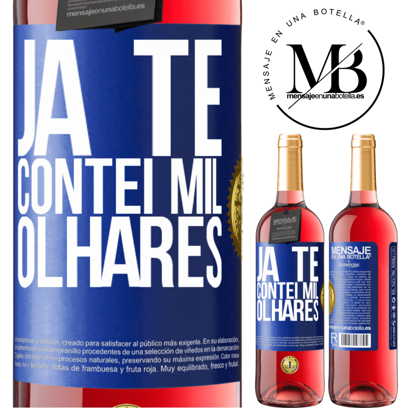 29,95 € Envio grátis | Vinho rosé Edição ROSÉ Já te contei mil olhares Etiqueta Azul. Etiqueta personalizável Vinho jovem Colheita 2023 Tempranillo