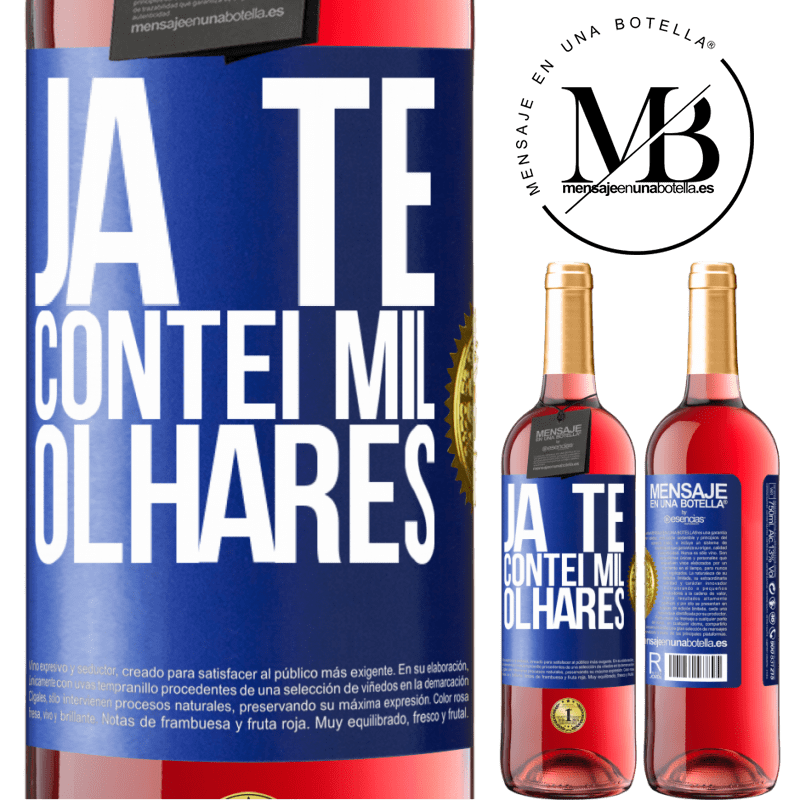 29,95 € Envio grátis | Vinho rosé Edição ROSÉ Já te contei mil olhares Etiqueta Azul. Etiqueta personalizável Vinho jovem Colheita 2025 Tempranillo