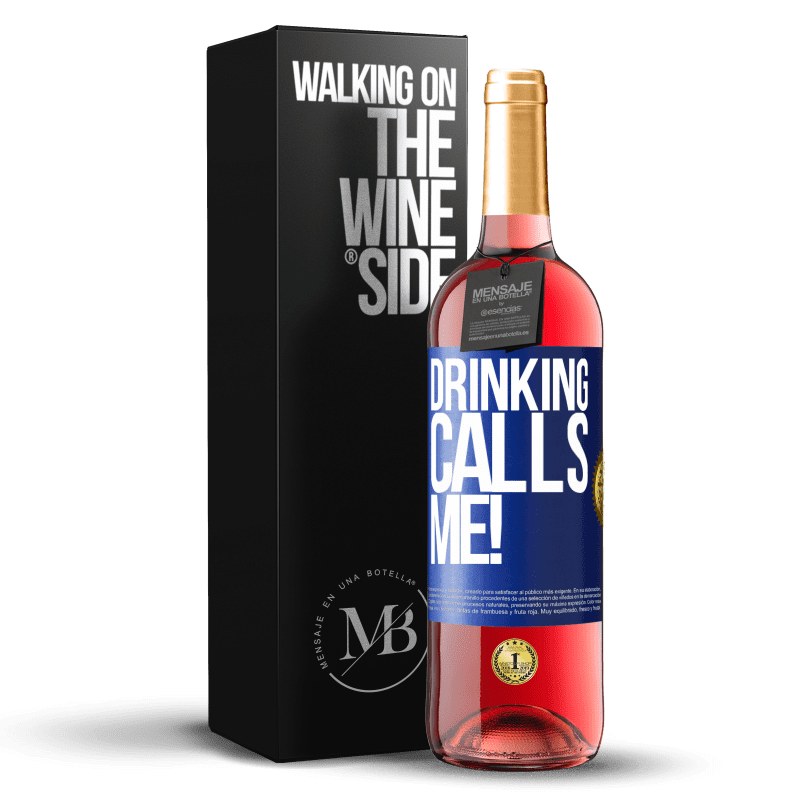 29,95 € Free Shipping | Rosé Wine ROSÉ Edition drinking calls me! Blue Label. Customizable label Young wine Harvest 2024 Tempranillo