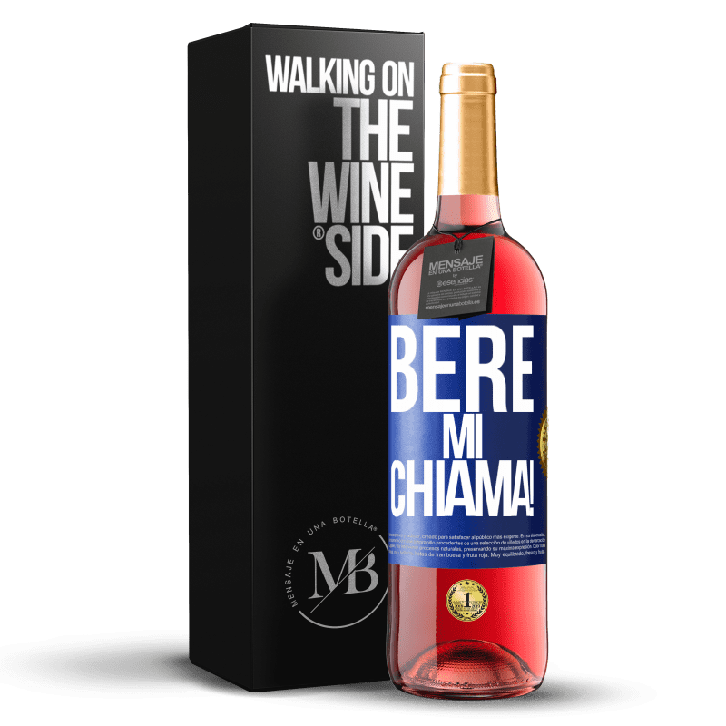 29,95 € Spedizione Gratuita | Vino rosato Edizione ROSÉ bere mi chiama! Etichetta Blu. Etichetta personalizzabile Vino giovane Raccogliere 2024 Tempranillo