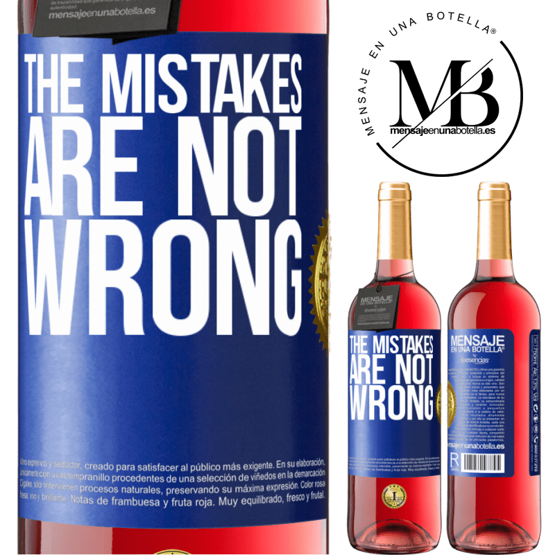 29,95 € Free Shipping | Rosé Wine ROSÉ Edition The mistakes are not wrong Blue Label. Customizable label Young wine Harvest 2022 Tempranillo