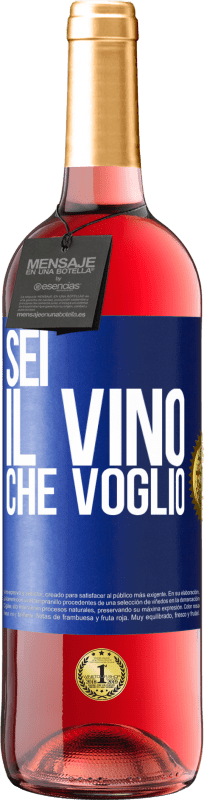 29,95 € | Vino rosato Edizione ROSÉ Sei il vino che voglio Etichetta Blu. Etichetta personalizzabile Vino giovane Raccogliere 2023 Tempranillo