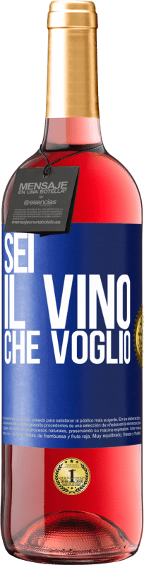 Spedizione Gratuita | Vino rosato Edizione ROSÉ Sei il vino che voglio Etichetta Blu. Etichetta personalizzabile Vino giovane Raccogliere 2023 Tempranillo