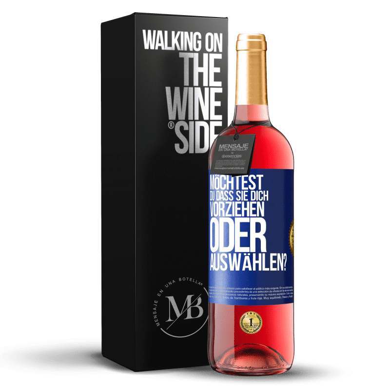 29,95 € Kostenloser Versand | Roséwein ROSÉ Ausgabe Möchtest du, dass sie dich vorziehen oder auswählen? Blaue Markierung. Anpassbares Etikett Junger Wein Ernte 2024 Tempranillo