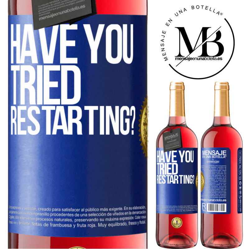 29,95 € Free Shipping | Rosé Wine ROSÉ Edition have you tried restarting? Blue Label. Customizable label Young wine Harvest 2021 Tempranillo