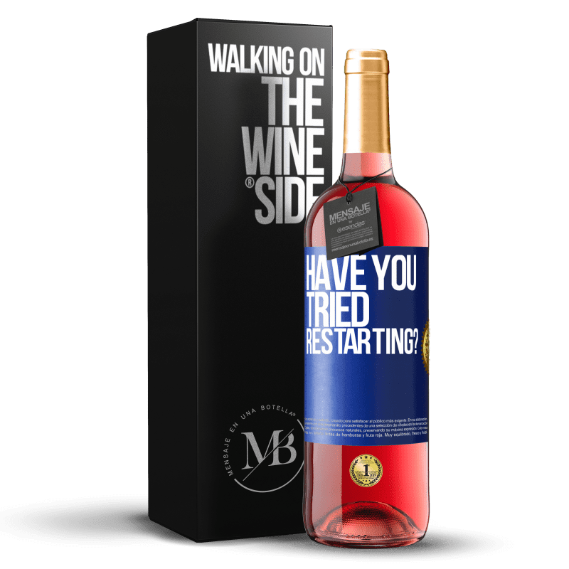 24,95 € Free Shipping | Rosé Wine ROSÉ Edition have you tried restarting? Blue Label. Customizable label Young wine Harvest 2021 Tempranillo