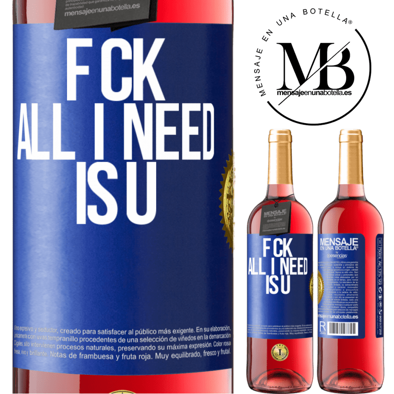29,95 € Free Shipping | Rosé Wine ROSÉ Edition F CK. All I need is U Blue Label. Customizable label Young wine Harvest 2021 Tempranillo