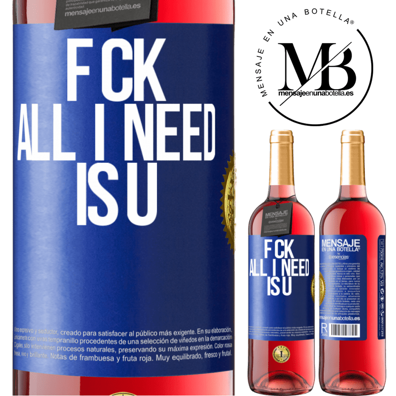 29,95 € Free Shipping | Rosé Wine ROSÉ Edition F CK. All I need is U Blue Label. Customizable label Young wine Harvest 2022 Tempranillo