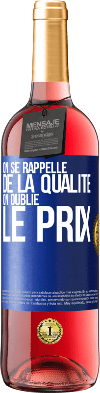 29,95 € Envoi gratuit | Vin rosé Édition ROSÉ On se rappelle de la qualité, on oublie le prix Étiquette Bleue. Étiquette personnalisable Vin jeune Récolte 2025 Tempranillo