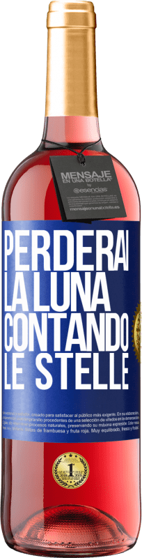 29,95 € | Vino rosato Edizione ROSÉ Perderai la luna contando le stelle Etichetta Blu. Etichetta personalizzabile Vino giovane Raccogliere 2024 Tempranillo