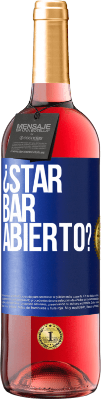 29,95 € | ロゼワイン ROSÉエディション ¿STAR BAR abierto? 青いタグ. カスタマイズ可能なラベル 若いワイン 収穫 2023 Tempranillo