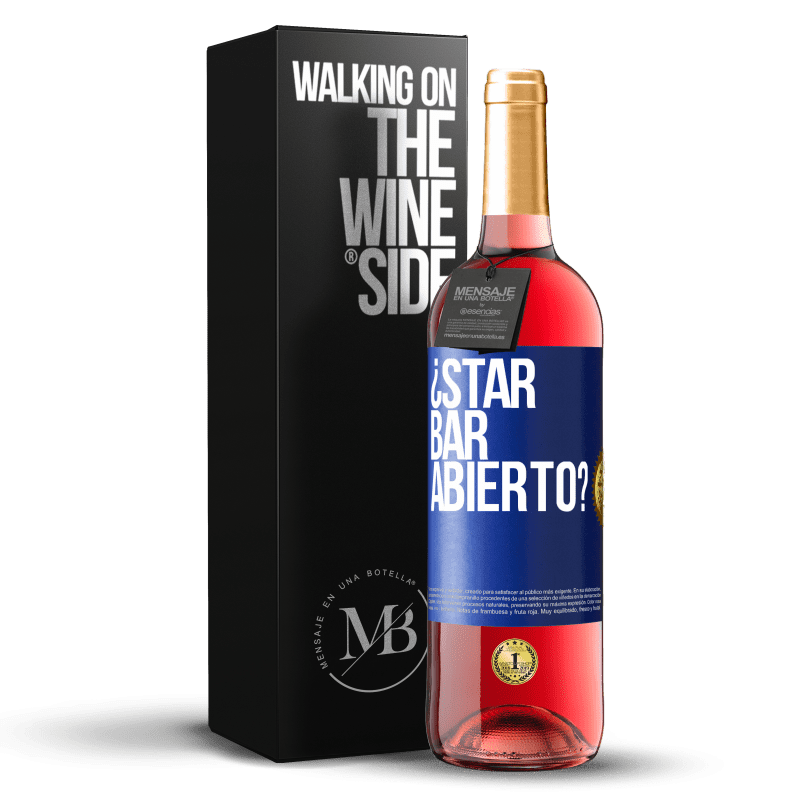 29,95 € Free Shipping | Rosé Wine ROSÉ Edition ¿STAR BAR abierto? Blue Label. Customizable label Young wine Harvest 2024 Tempranillo