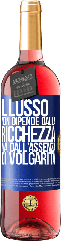 29,95 € Spedizione Gratuita | Vino rosato Edizione ROSÉ Il lusso non dipende dalla ricchezza, ma dall'assenza di volgarità Etichetta Blu. Etichetta personalizzabile Vino giovane Raccogliere 2025 Tempranillo