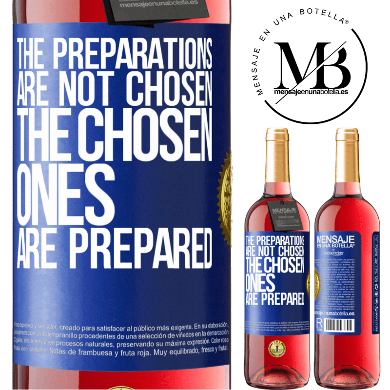 29,95 € Free Shipping | Rosé Wine ROSÉ Edition The preparations are not chosen, the chosen ones are prepared Blue Label. Customizable label Young wine Harvest 2021 Tempranillo