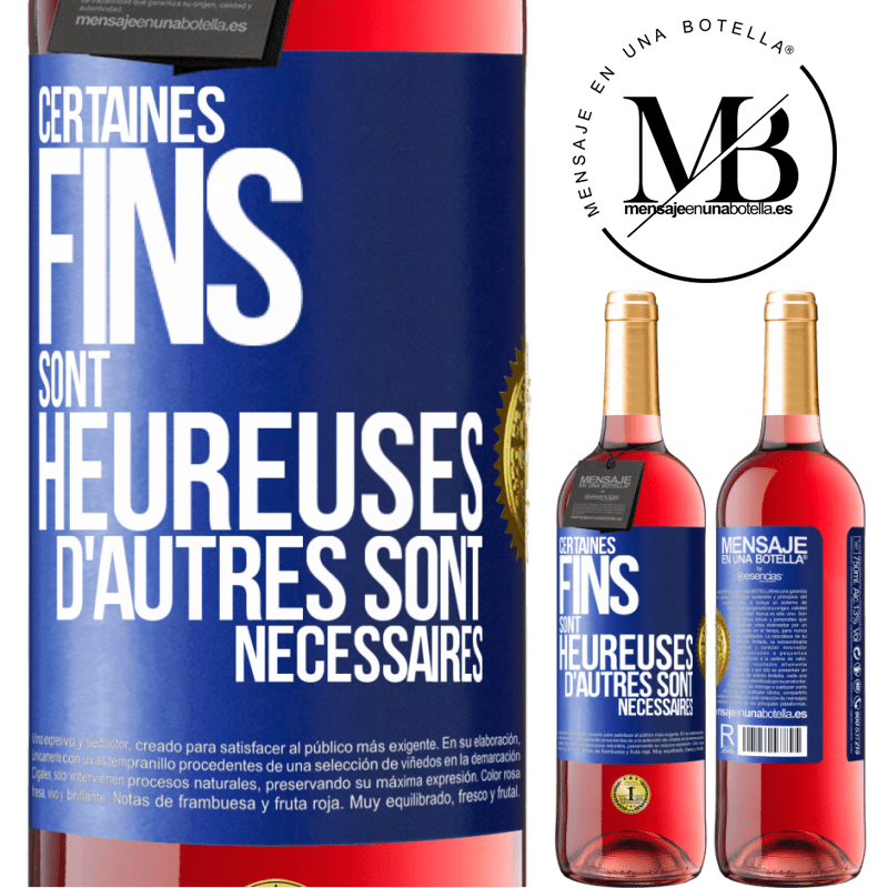 29,95 € Envoi gratuit | Vin rosé Édition ROSÉ Certaines fins sont heureuses. D'autres sont nécessaires Étiquette Bleue. Étiquette personnalisable Vin jeune Récolte 2024 Tempranillo