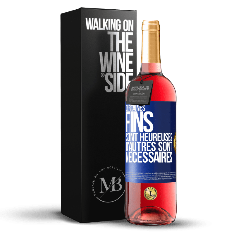 29,95 € Envoi gratuit | Vin rosé Édition ROSÉ Certaines fins sont heureuses. D'autres sont nécessaires Étiquette Bleue. Étiquette personnalisable Vin jeune Récolte 2024 Tempranillo