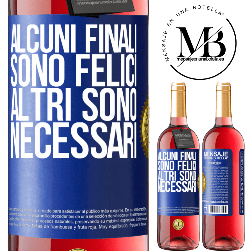 29,95 € Spedizione Gratuita | Vino rosato Edizione ROSÉ Alcuni finali sono felici. Altri sono necessari Etichetta Blu. Etichetta personalizzabile Vino giovane Raccogliere 2024 Tempranillo