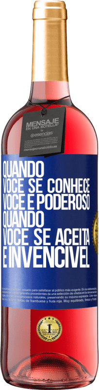 29,95 € | Vinho rosé Edição ROSÉ Quando você se conhece, você é poderoso. Quando você se aceita, é invencível Etiqueta Azul. Etiqueta personalizável Vinho jovem Colheita 2024 Tempranillo