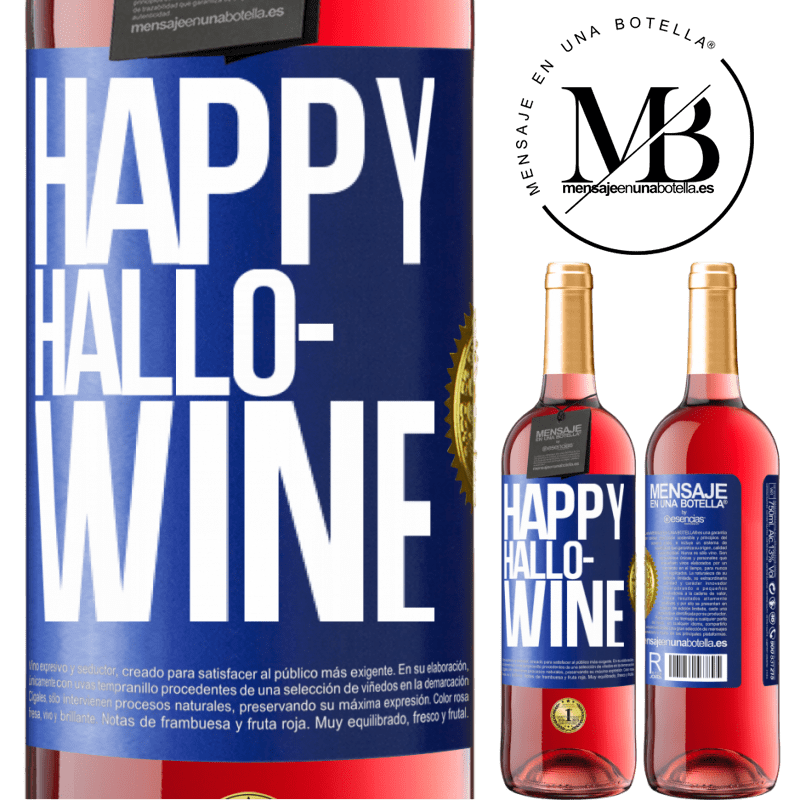 29,95 € Free Shipping | Rosé Wine ROSÉ Edition Happy Hallo-Wine Blue Label. Customizable label Young wine Harvest 2022 Tempranillo