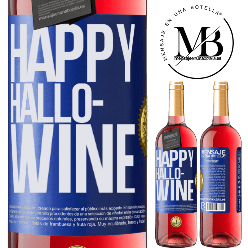 29,95 € Kostenloser Versand | Roséwein ROSÉ Ausgabe Happy Hallo-Wine Blaue Markierung. Anpassbares Etikett Junger Wein Ernte 2024 Tempranillo