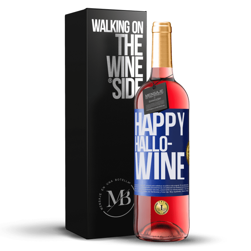 29,95 € Kostenloser Versand | Roséwein ROSÉ Ausgabe Happy Hallo-Wine Blaue Markierung. Anpassbares Etikett Junger Wein Ernte 2023 Tempranillo