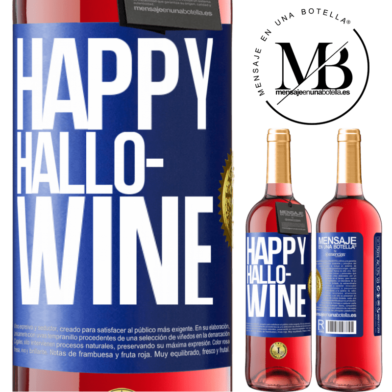 29,95 € Spedizione Gratuita | Vino rosato Edizione ROSÉ Happy Hallo-Wine Etichetta Blu. Etichetta personalizzabile Vino giovane Raccogliere 2024 Tempranillo