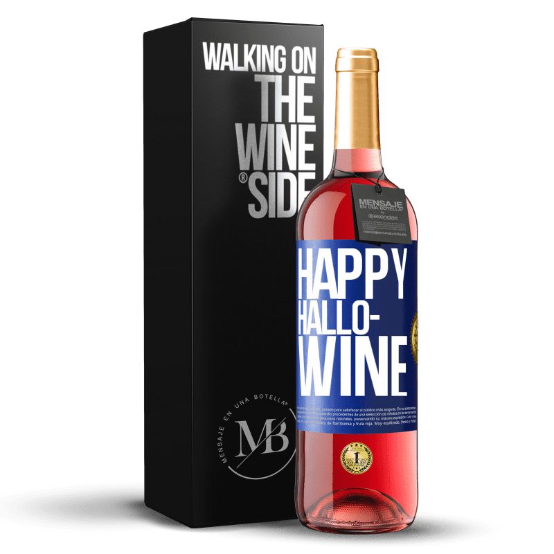 29,95 € Spedizione Gratuita | Vino rosato Edizione ROSÉ Happy Hallo-Wine Etichetta Blu. Etichetta personalizzabile Vino giovane Raccogliere 2023 Tempranillo