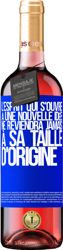 29,95 € | Vin rosé Édition ROSÉ L'esprit qui s'ouvre à une nouvelle idée ne reviendra jamais à sa taille d'origine Étiquette Bleue. Étiquette personnalisable Vin jeune Récolte 2025 Tempranillo