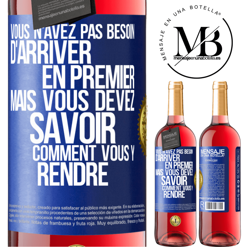 29,95 € Envoi gratuit | Vin rosé Édition ROSÉ Vous n'avez pas besoin d'arriver en premier, mais vous devez savoir comment vous y rendre Étiquette Bleue. Étiquette personnalisable Vin jeune Récolte 2024 Tempranillo