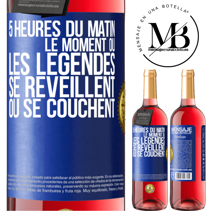 29,95 € Envoi gratuit | Vin rosé Édition ROSÉ 5 heures du matin. Le moment où les légendes se réveillent ou se couchent Étiquette Bleue. Étiquette personnalisable Vin jeune Récolte 2024 Tempranillo