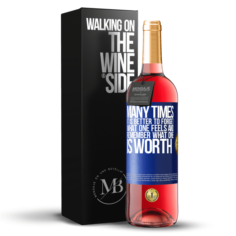 29,95 € Free Shipping | Rosé Wine ROSÉ Edition Many times it is better to forget what one feels and remember what one is worth Blue Label. Customizable label Young wine Harvest 2022 Tempranillo