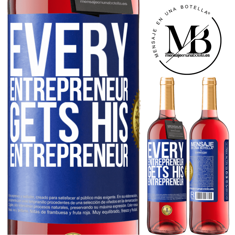 29,95 € Free Shipping | Rosé Wine ROSÉ Edition Every entrepreneur gets his entrepreneur Blue Label. Customizable label Young wine Harvest 2021 Tempranillo