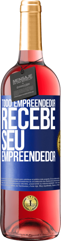 29,95 € | Vinho rosé Edição ROSÉ Todo empreendedor recebe seu empreendedor Etiqueta Azul. Etiqueta personalizável Vinho jovem Colheita 2025 Tempranillo